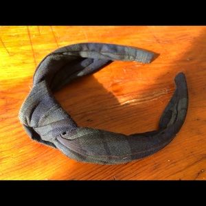 Loft Top Knot Black-watch Plaid Fabric Headband